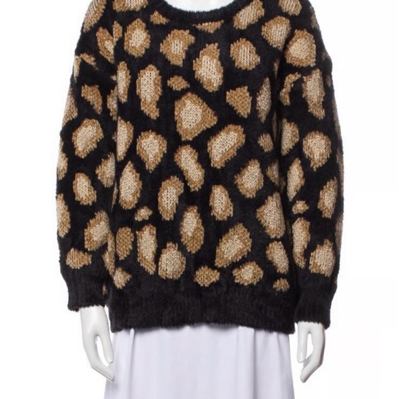 Michael Kors Black and Cream Polka Dot Sweater - Picture 7 of 8